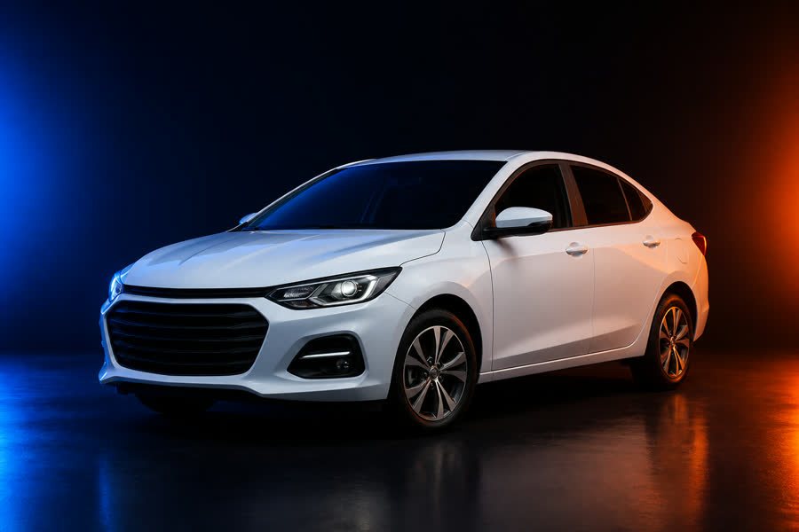 Sedan compacto branco da categoria VaiLevX